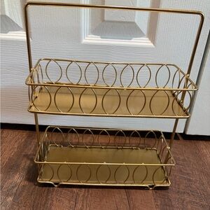 Threshold Gold Two-Tier Metal Shelf Organizer